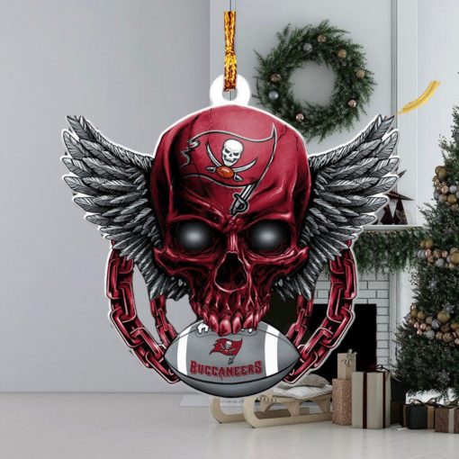 NFL Tampa Bay Buccaneers 2023 Holiday Gifts Xmas Skull Christmas Decorations Ornament