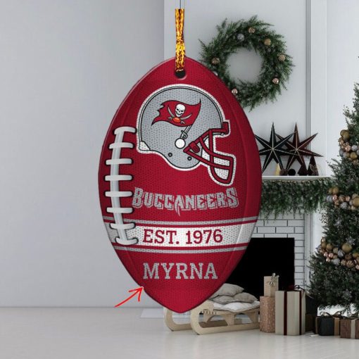 NFL Tampa Bay Buccaneers Football Xmas Custom Name Ornament Christmas Gift For Fans