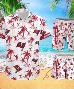 NFL Tampa Bay Buccaneers Louis Vuitton Logo Pattern Hawaiian Shirt & Shorts