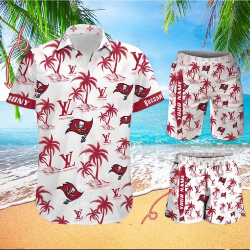 NFL Tampa Bay Buccaneers Louis Vuitton Logo Pattern Hawaiian Shirt & Shorts