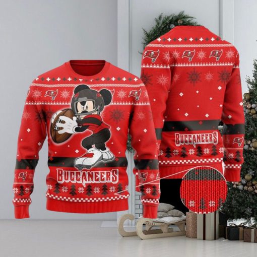 NFL Tampa Bay Buccaneers Mickey Mouse Knitting Pattern Ugly Christmas Holiday Sweater