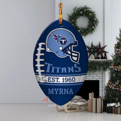 NFL Tennessee Titans Football Xmas Ornament Custom Name For Fans