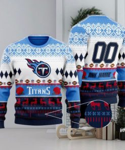 NFL Tennessee Titans Playing Field Ugly Christmas Custom Number And Name