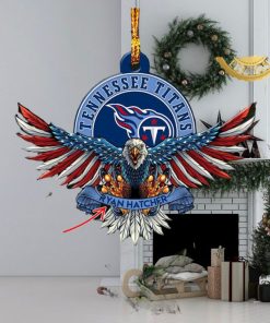 NFL Tennessee Titans Xmas American US Eagle Custom Name Ornament