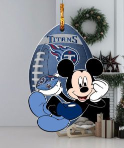 NFL Tennessee Titans Xmas Gift Mickey Mouse Custom Name For Christmas Tree Decorations Ornament