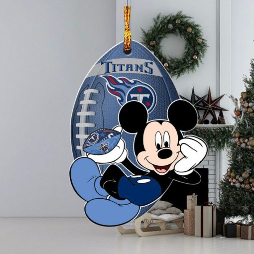 NFL Tennessee Titans Xmas Gift Mickey Mouse Custom Name For Christmas Tree Decorations Ornament