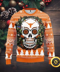 NFL Texas Longhorns Skull Flower Ugly Christmas Ugly Sweater