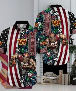 NFL Washington Commanders Hawaii Shirt Mascot Aloha Summer Shirt