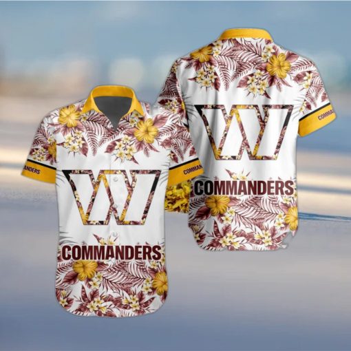 NFL Washington Commanders Hawaiian Shirt Special Floral Tropical Team Spirit