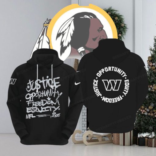 NFL Washington Commanders Justice Opportunity Equity Freedom Hoodie