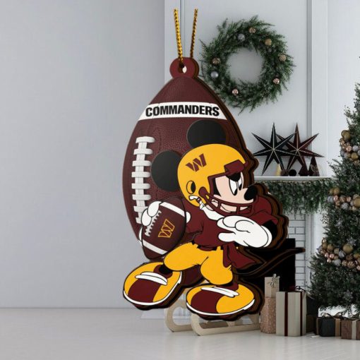 NFL Washington Commanders Mickey Mouse Christmas Ornament