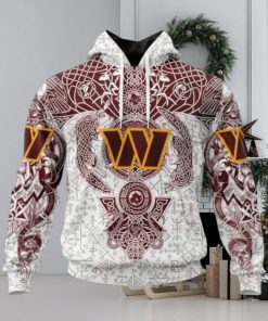 NFL Washington Commanders Norse Viking Symbols 3D Hoodie