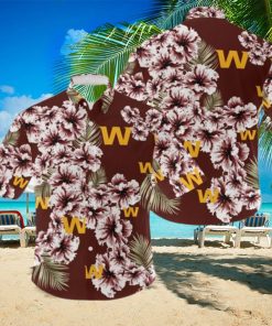 NFL Washington Football Team Hibiscus Flower 3D Hawaiian Shirt For Fans Gift