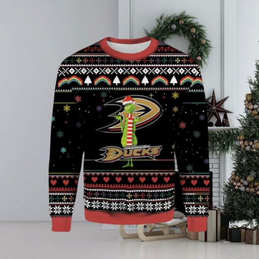 NHL Anaheim Ducks Funny Grinch Ugly Christmas Sweater