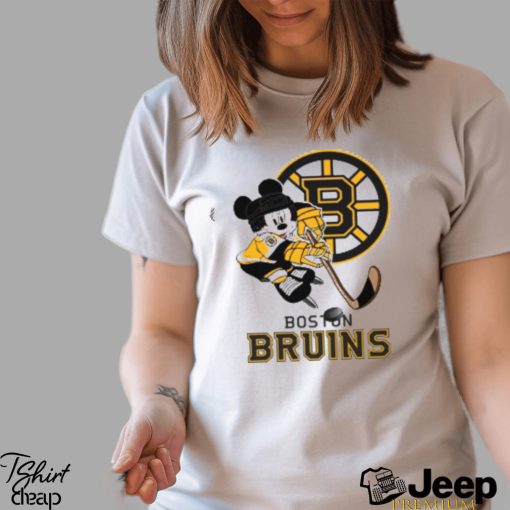 NHL Boston Bruins Mickey Mouse Disney Hockey T Shirt