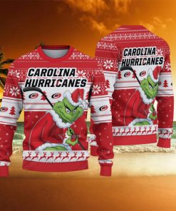 NHL Carolina Hurricanes Ugly Sweater Grinch Christmas Sweater