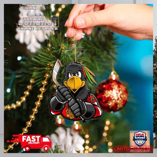 NHL Chicago Blackhawks Mascot Christmas Tree Decorations 2023 Holiday Ornament