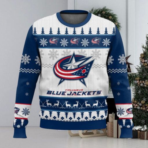 NHL Columbus Blue Jackets 3D Ugly Christmas Sweater Men And Women Christmas Gift