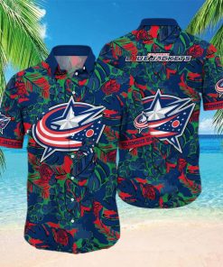 NHL Columbus Blue Jackets Hawaiian Shirt Practical Beach Gift