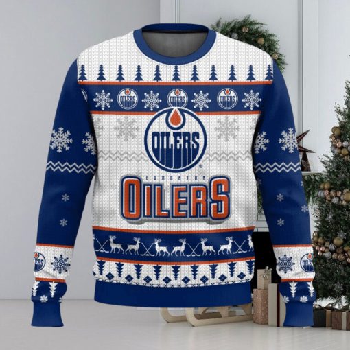 NHL Edmonton Oilers 3D Ugly Christmas Sweater Men And Women Christmas Gift