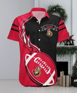 NHL Flame Ball Design Ottawa Senators Hawaiian Shirt