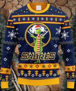 NHL Logo Buffalo Sabres Funny Grinch Christmas Ugly Sweater For Men Women