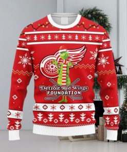 NHL Logo Detroit Red Wings Funny Grinch Christmas Ugly Sweater For Men Women