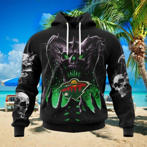 NHL Minnesota Wild Special Skull Art Design Hoodie