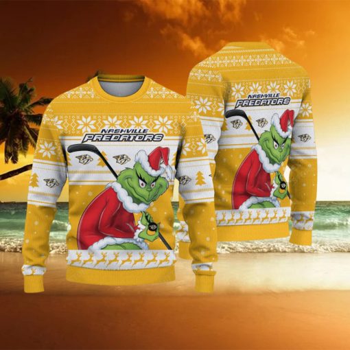 NHL Nashville Predators Ugly Sweater Grinch Christmas Sweater