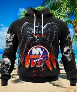 NHL New York Islanders Special Skull Art Design Hoodie