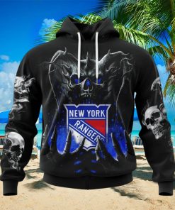 NHL New York Rangers Special Skull Art Design Hoodie