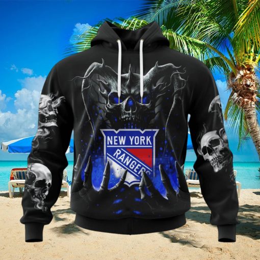 NHL New York Rangers Special Skull Art Design Hoodie