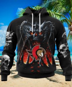 NHL Ottawa Senators Special Skull Art Design Hoodie