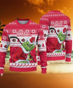 NHL Ottawa Senators Ugly Sweater Grinch Christmas Sweater