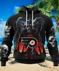 NHL Philadelphia Flyers Special Skull Art Design Hoodie