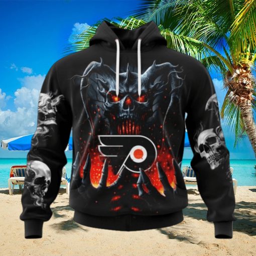 NHL Philadelphia Flyers Special Skull Art Design Hoodie