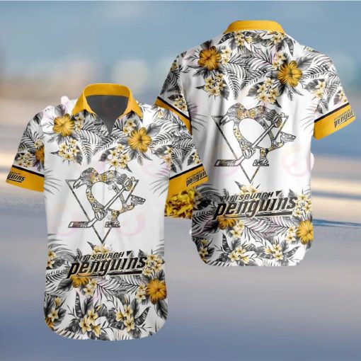 NHL Pittsburgh Penguins Special Hawaiian Design Button Shirt