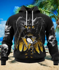 NHL Pittsburgh Penguins Special Skull Art Design Hoodie