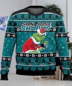 NHL San Jose Sharks Grinch 3D Christmas Sweater Ugly Christmas Sweater Christmas Gift Ideas