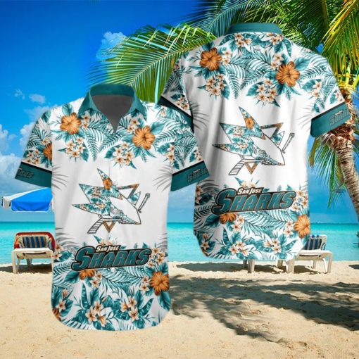 NHL San Jose Sharks Special Tropical Flower Hawaiian Shirt For Fans