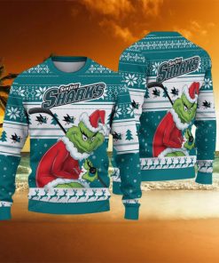 NHL San Jose Sharks Ugly Sweater Grinch Christmas Sweater