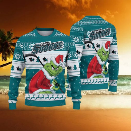 NHL San Jose Sharks Ugly Sweater Grinch Christmas Sweater