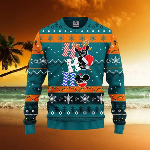 NHL San Jose Sharks Ugly Sweater Hohoho Mickey Ugly Christmas Sweater