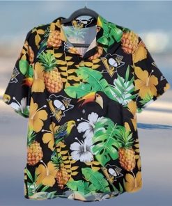 NHL Shirts Pittsburgh Penguins Nhl Button Up Floral Hawaiian Shirt