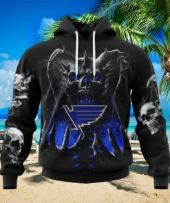 NHL St. Louis Blues Special Skull Art Design Hoodie