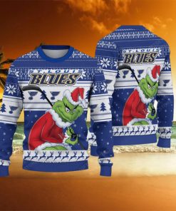 NHL St. Louis Blues Ugly Sweater Grinch Christmas Sweater