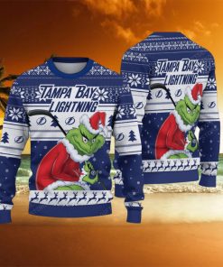 NHL Tampa Bay Lightning Ugly Sweater Grinch Christmas Sweater