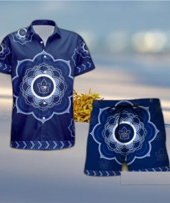 NHL Toronto Maple Leafs Flower Set Hawaiian Shirt And Shorts Beach Gift For Fans