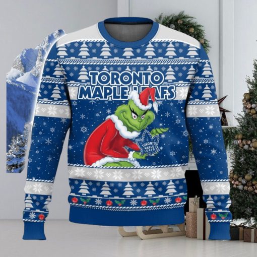 NHL Toronto Maple Leafs Grinch 3D Christmas Sweater Ugly Christmas Sweater Christmas Gift Ideas