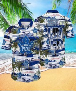 NHL Toronto Maple Leafs Hawaiian Shirt Tropical Desert Island Motif Summer Hawaiian Shirt